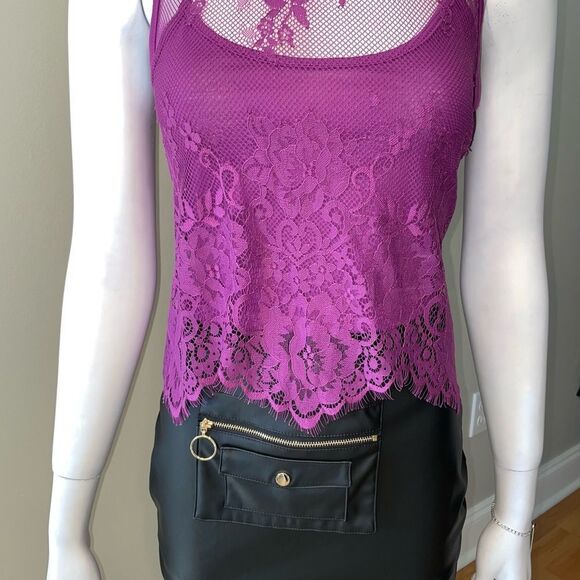Bongo Purple Lace Tank Top - Picture 2 of 6
